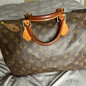 Louis Vuitton vintage Speedy 35 with original lock and 2 original keys